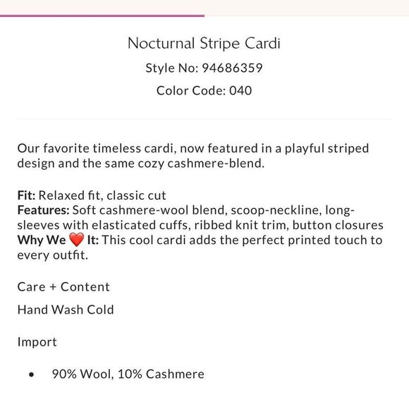 Free People Nocturnal Stripe Cashmere Blend Cardigan in Valiant Blue Combo NWOT - Picture 7 of 10